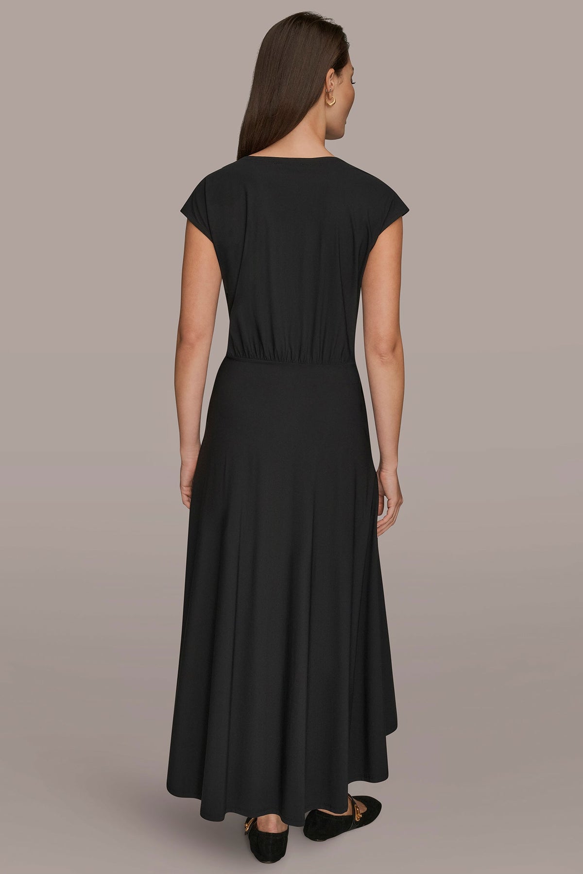 Donna Karan THE MODERN TRAVEL MIDI FIT AND FLARE DRESS
