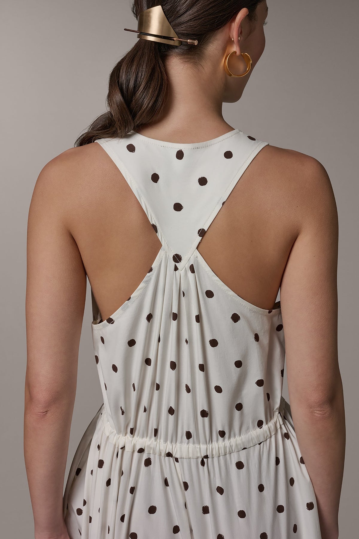 Donna Karan SLEEVELESS MIDI HALTER DRESS