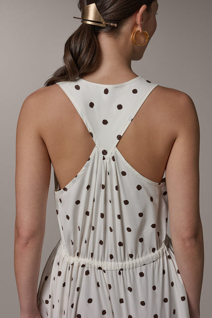 Donna Karan SLEEVELESS MIDI HALTER DRESS