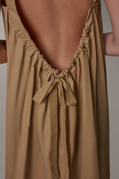 Donna Karan SLEEVELESS MAXI TRAPEZE DRESS
