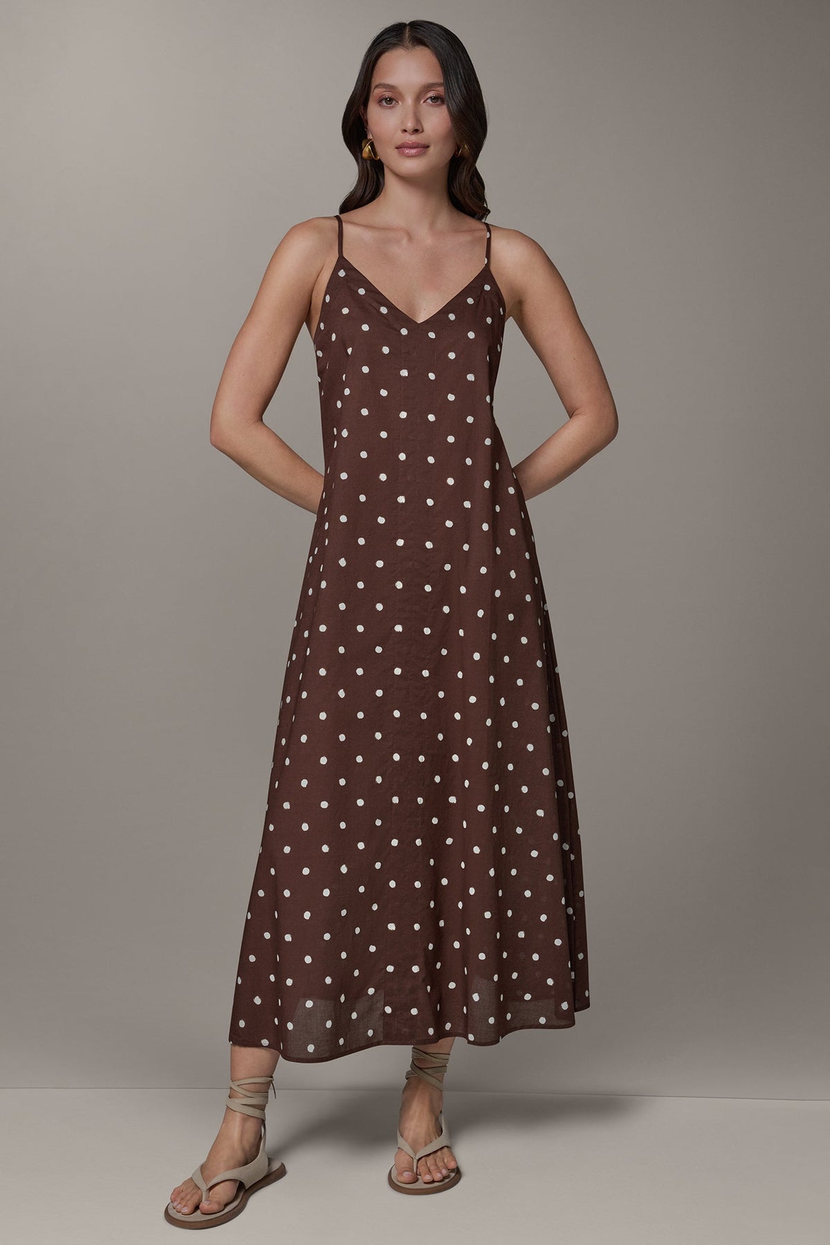 Donna Karan SLEEVELESS MAXI CUTOUT DRESS