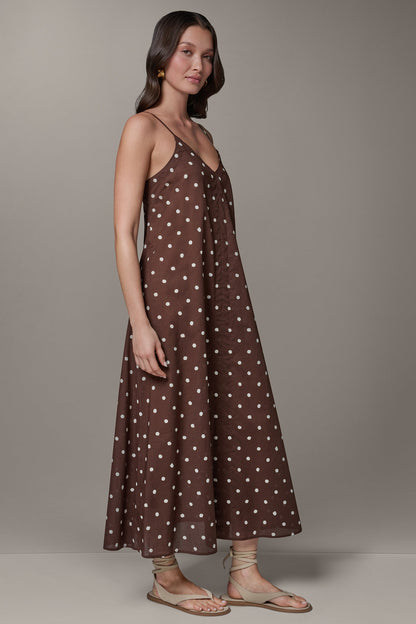 Donna Karan SLEEVELESS MAXI CUTOUT DRESS