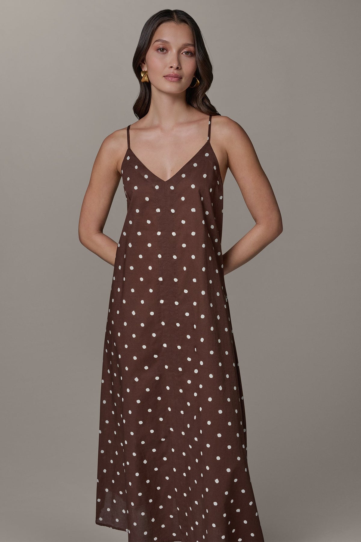 Donna Karan SLEEVELESS MAXI CUTOUT DRESS