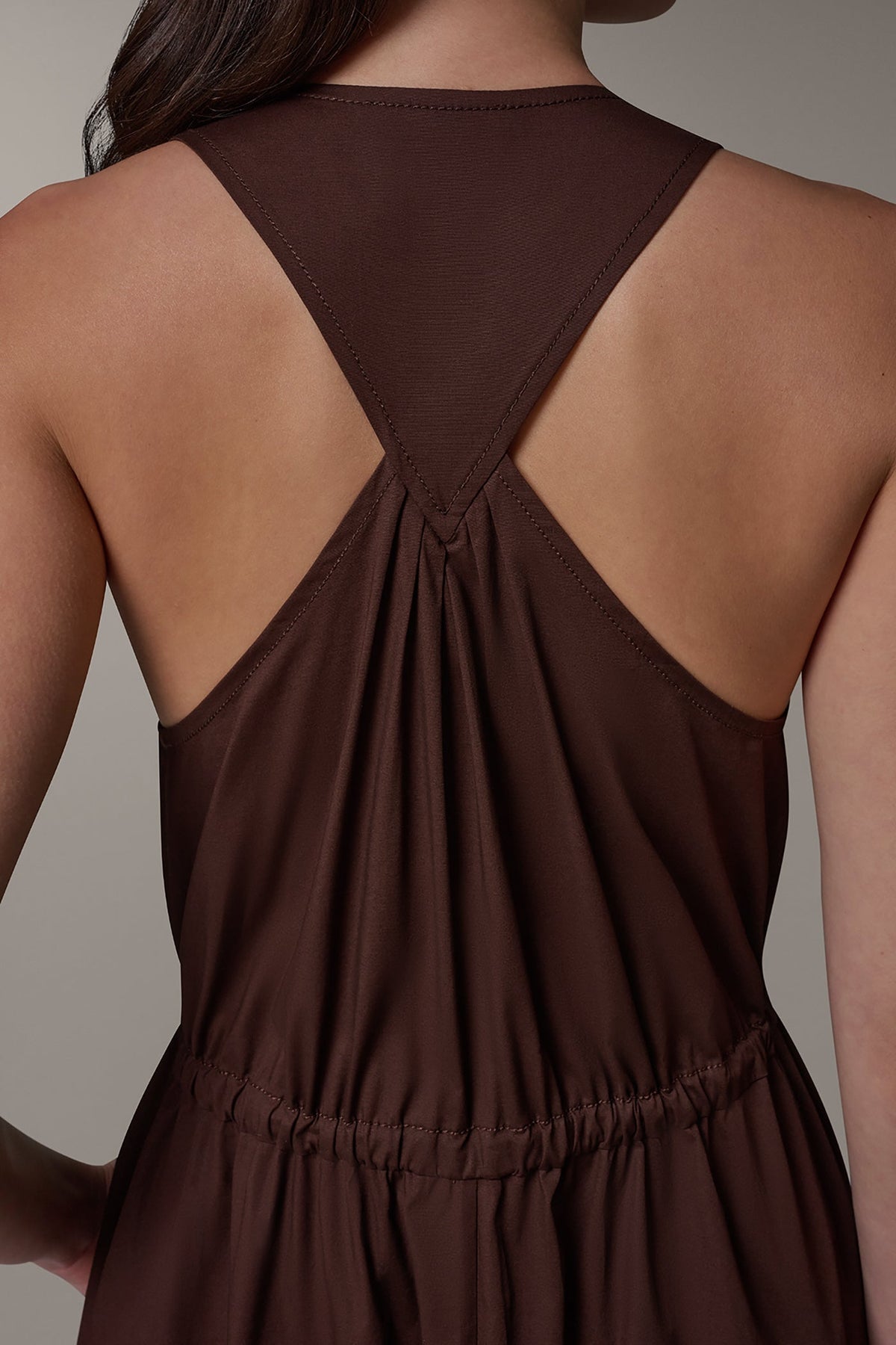 Donna Karan SLEEVELESS MIDI HALTER DRESS