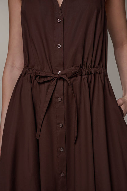 Donna Karan SLEEVELESS MIDI HALTER DRESS