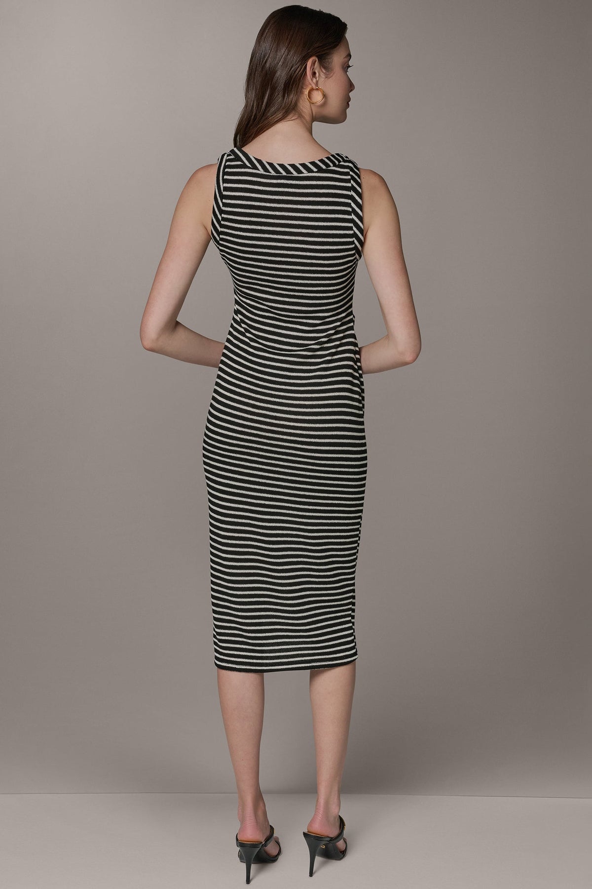 Donna Karan SLEEVELESS TWIST MIDI DRESS