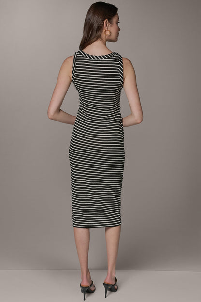 Donna Karan SLEEVELESS TWIST MIDI DRESS