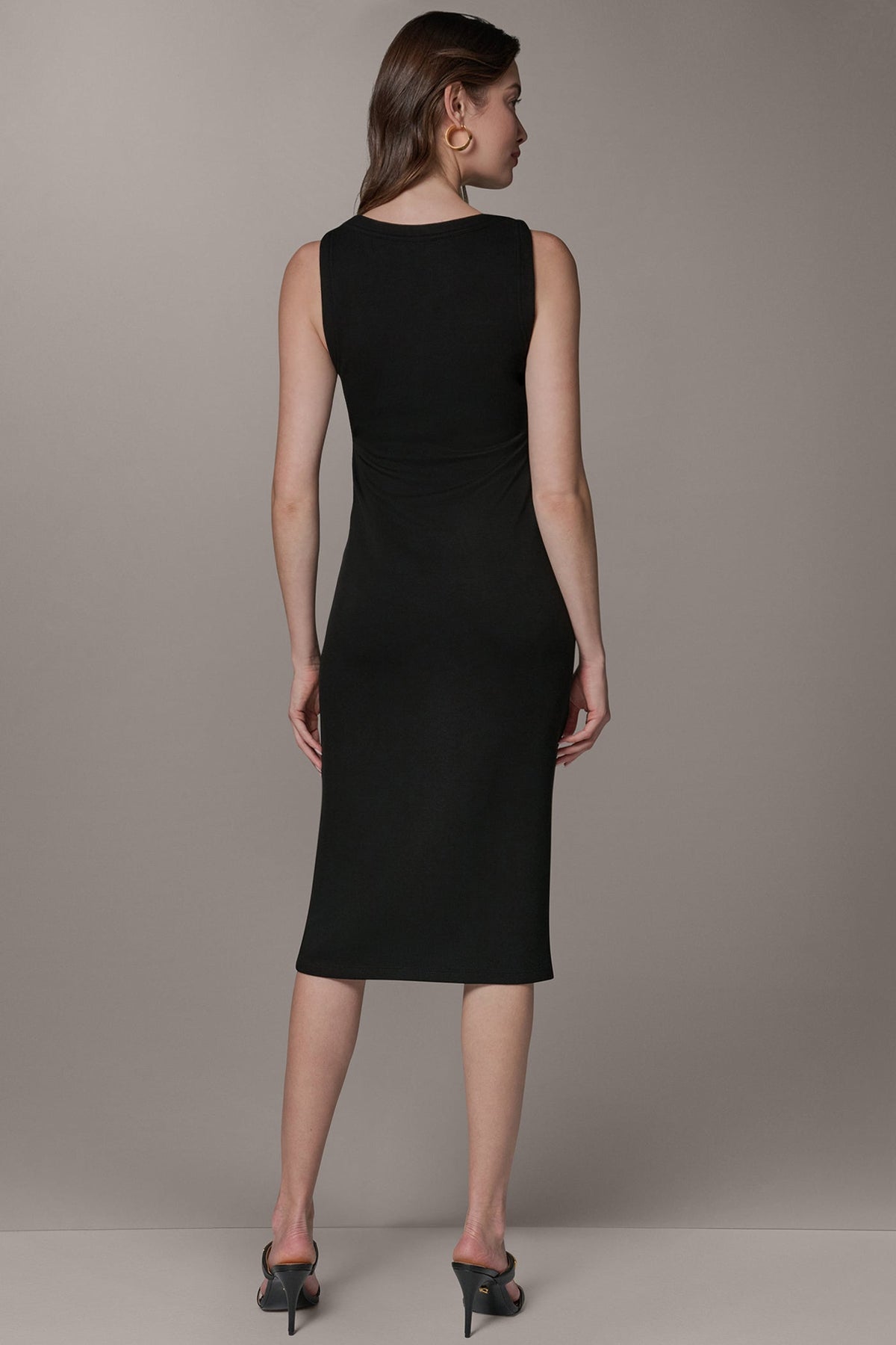 Donna Karan SLEEVELESS TWIST MIDI DRESS