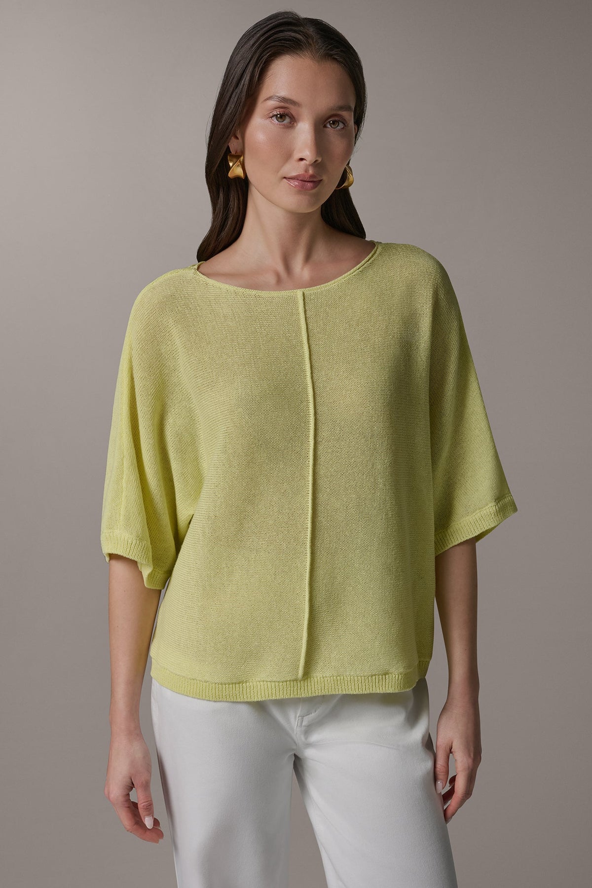 Donna Karan DOLMAN SLEEVE BALLET NECK SWEATER