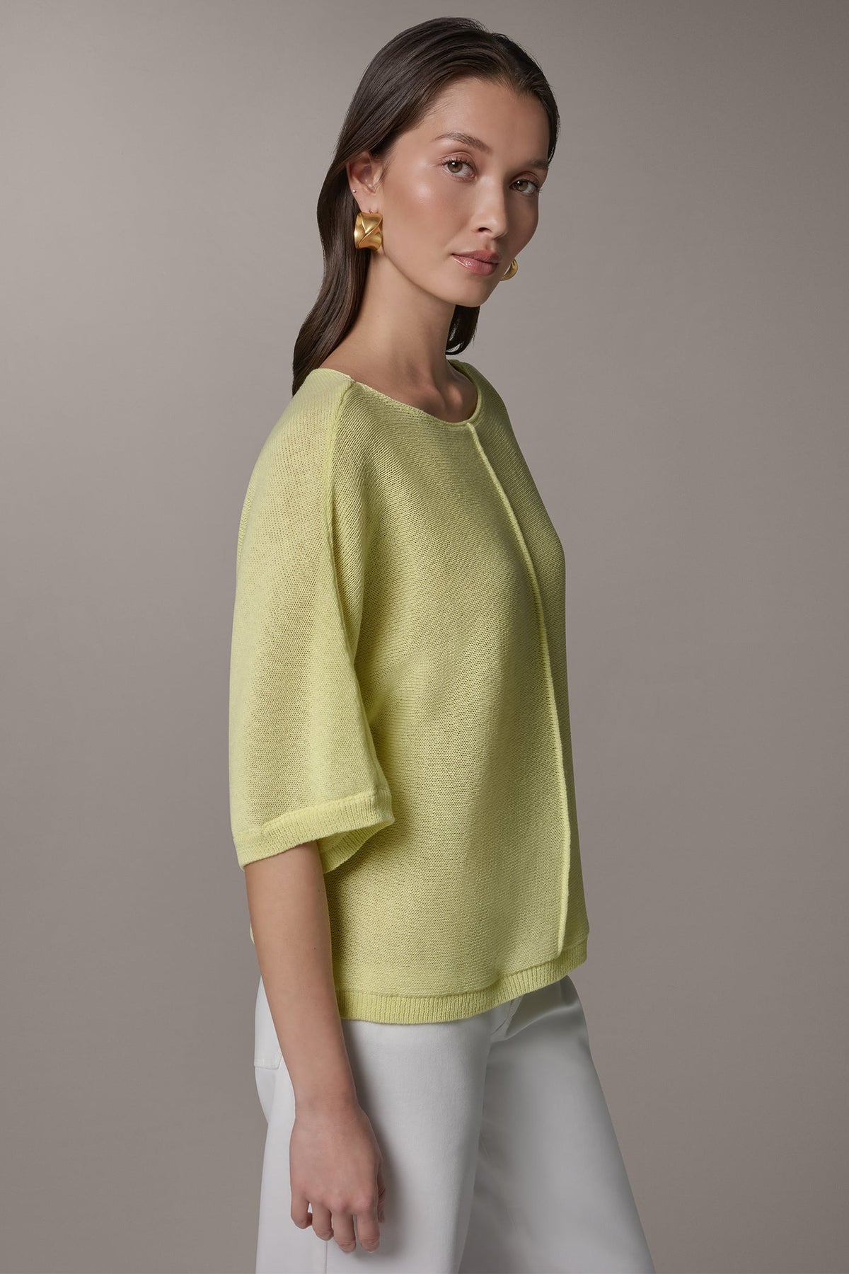 Donna Karan DOLMAN SLEEVE BALLET NECK SWEATER