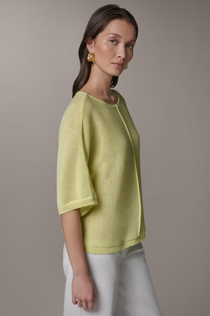Donna Karan DOLMAN SLEEVE BALLET NECK SWEATER