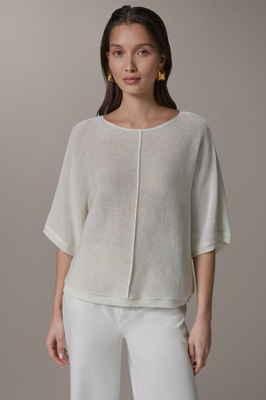 Donna Karan DOLMAN SLEEVE BALLET NECK SWEATER