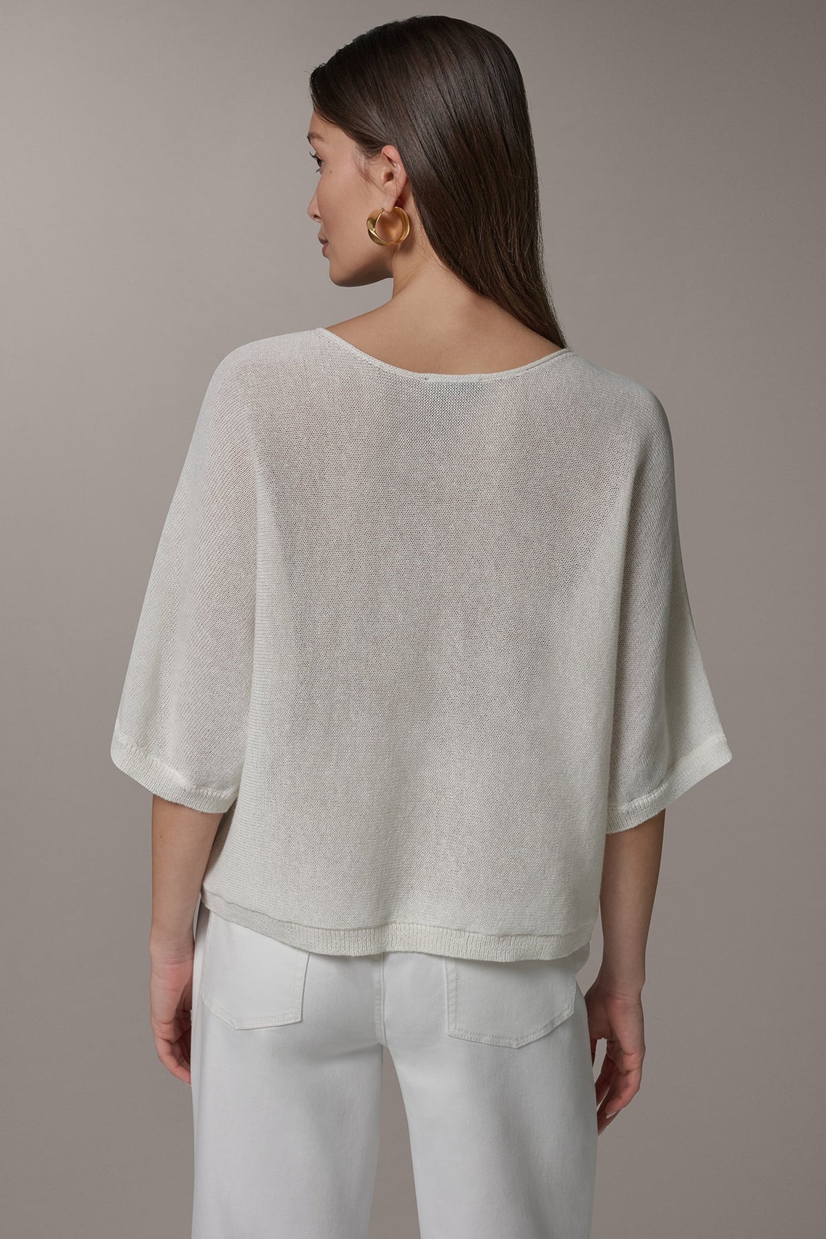 Donna Karan DOLMAN SLEEVE BALLET NECK SWEATER