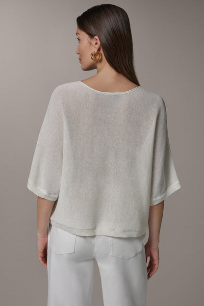Donna Karan DOLMAN SLEEVE BALLET NECK SWEATER
