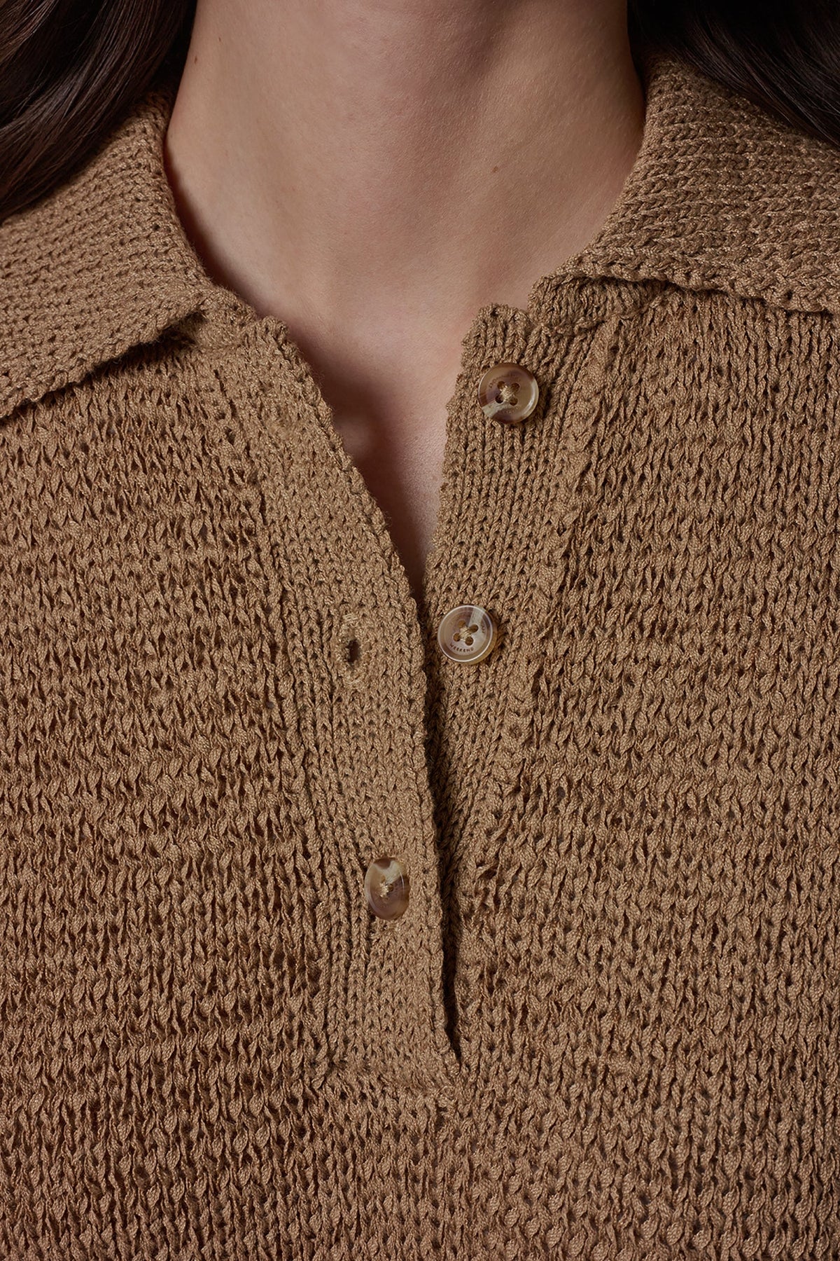 Donna Karan SLEEVELESS POLO SWEATER