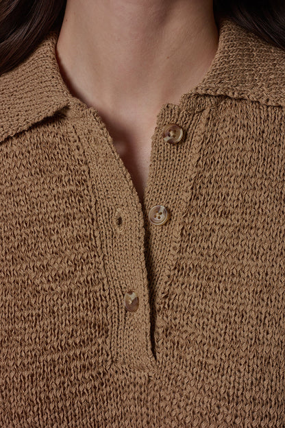 Donna Karan SLEEVELESS POLO SWEATER