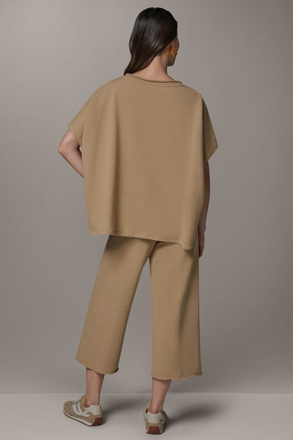 Donna Karan SHORT SLEEVE BOATNECK PULLOVER