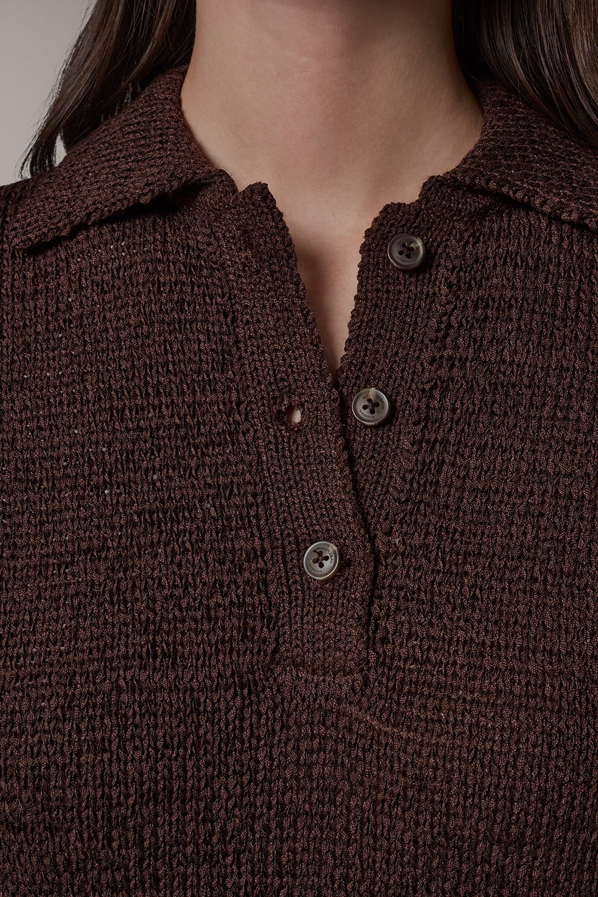 Donna Karan SLEEVELESS POLO SWEATER