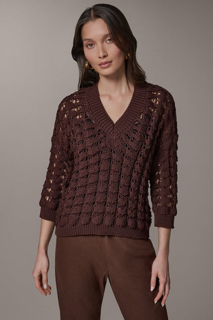 Donna Karan 3/4 SLEEVE SWEATER