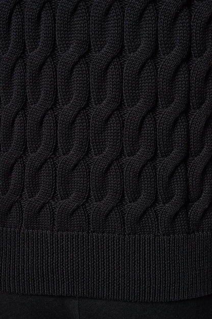 Donna Karan SLEEVELESS CABLE KNIT VEST