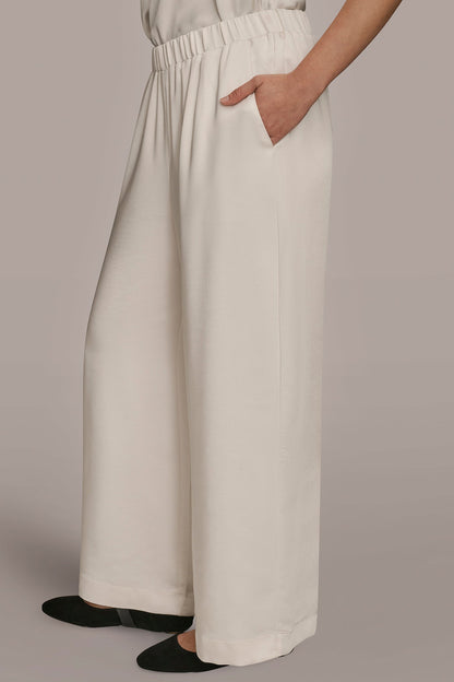 Donna Karan SATIN MID-RISE RELAXED PANT