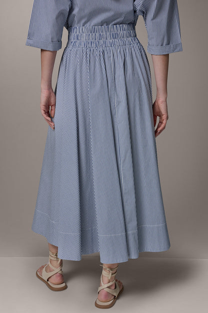 Donna Karan STRIPE MAXI A-LINE SKIRT