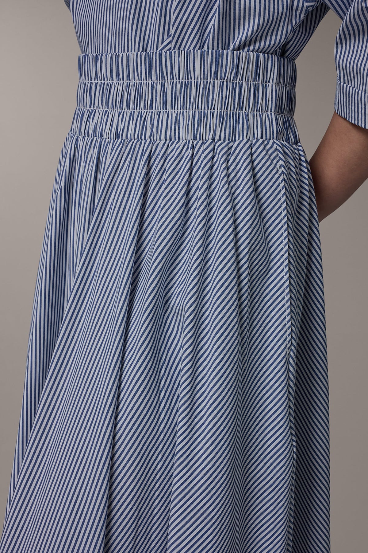 Donna Karan STRIPE MAXI A-LINE SKIRT