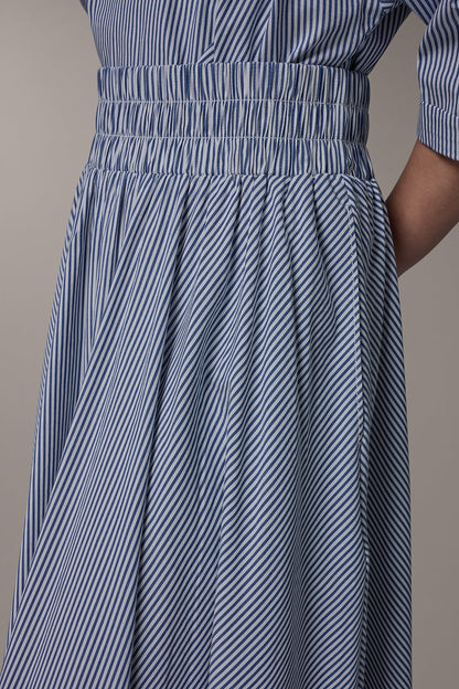 Donna Karan STRIPE MAXI A-LINE SKIRT