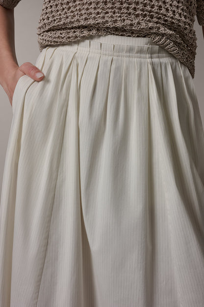 Donna Karan PINSTRIPE MIDI A-LINE SKIRT