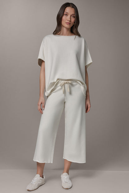 Donna Karan MID-RISE STRAIGHT-LEG CAPRI PANT