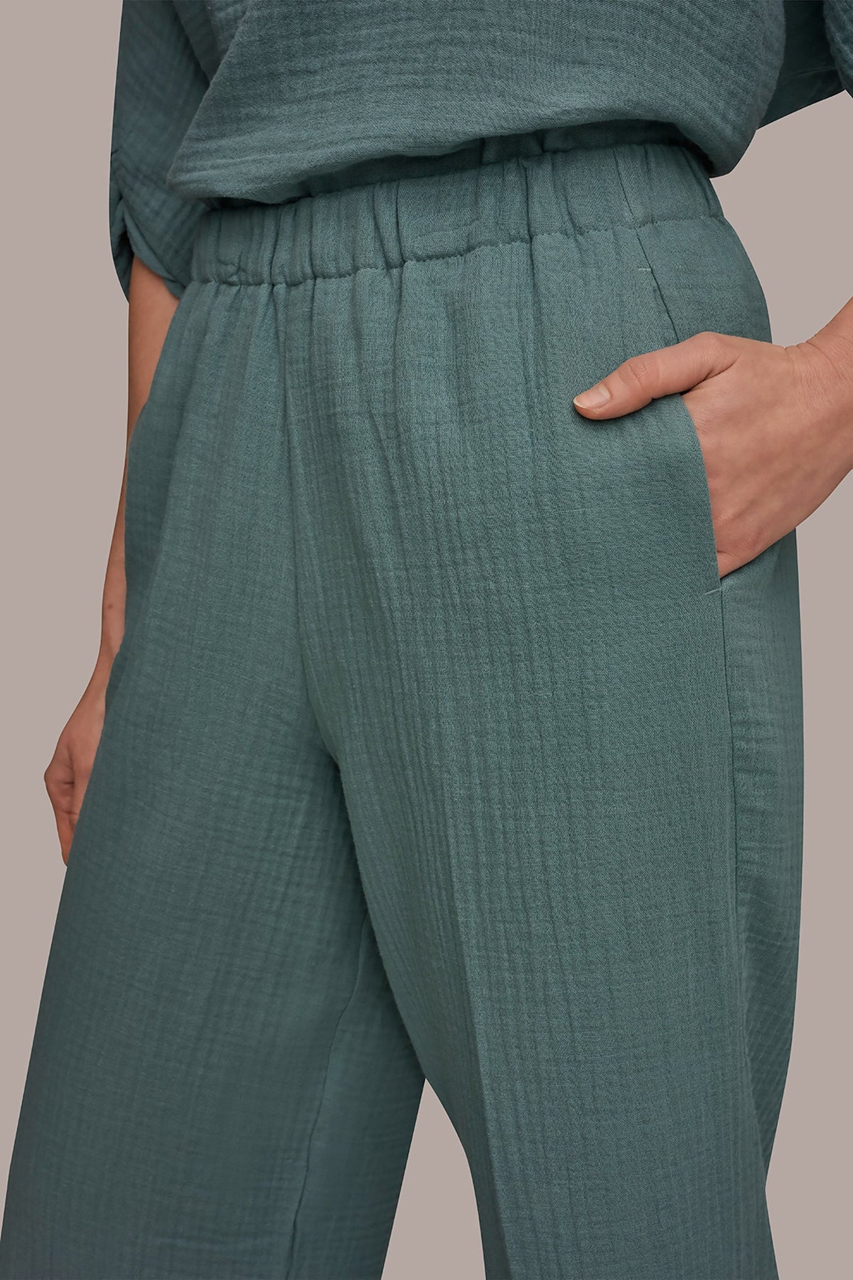 Donna Karan MID-RISE STRAIGHT-LEG PANT