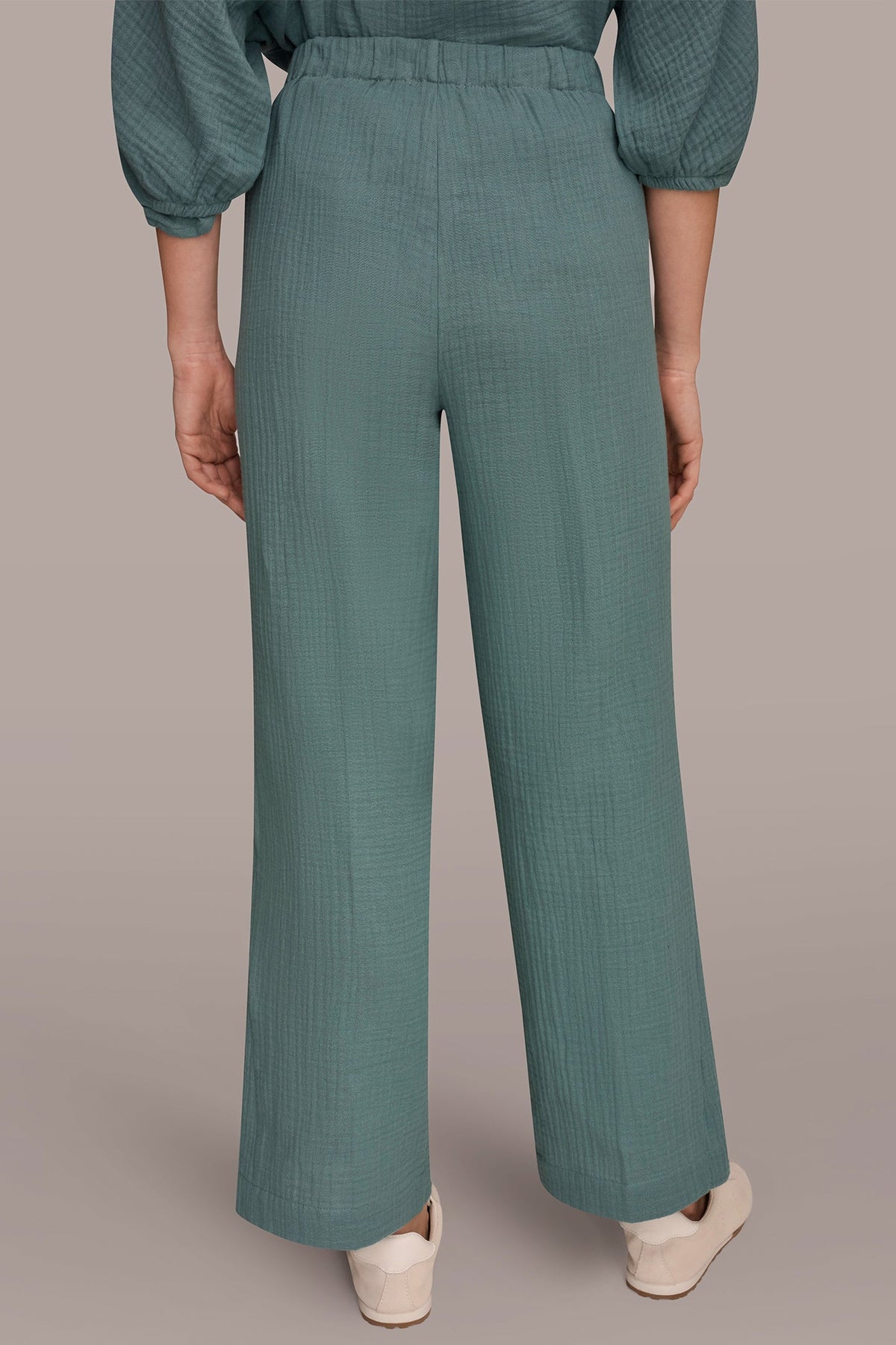 Donna Karan MID-RISE STRAIGHT-LEG PANT
