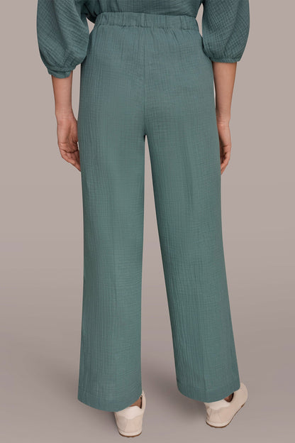 Donna Karan MID-RISE STRAIGHT-LEG PANT