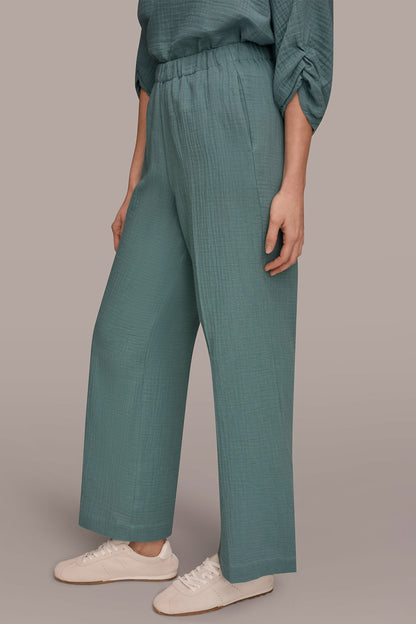 Donna Karan MID-RISE STRAIGHT-LEG PANT