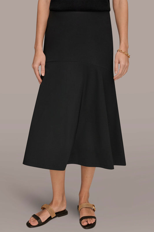 Donna Karan THE MODERN TRAVEL MIDI HI-LOW TRUMPET SKIRT