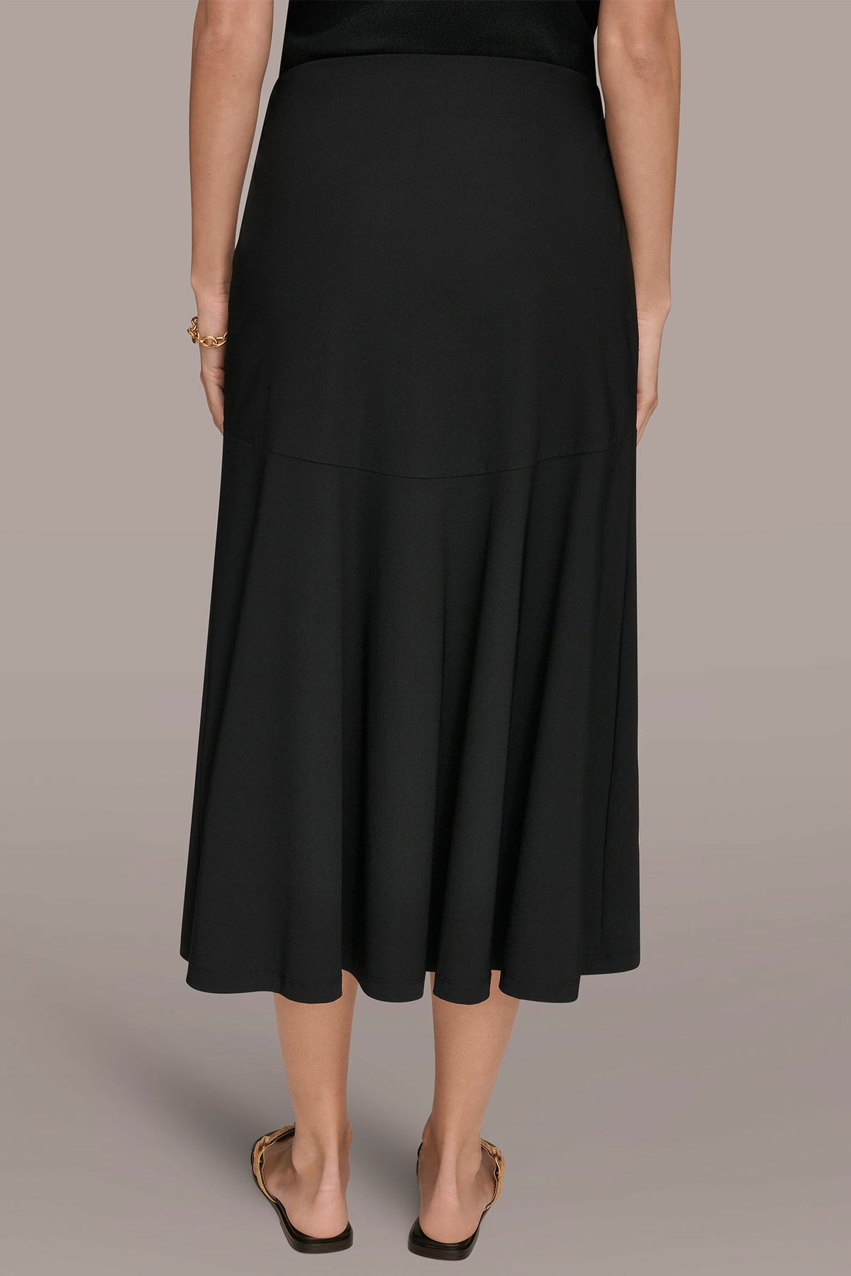 Donna Karan THE MODERN TRAVEL MIDI HI-LOW TRUMPET SKIRT