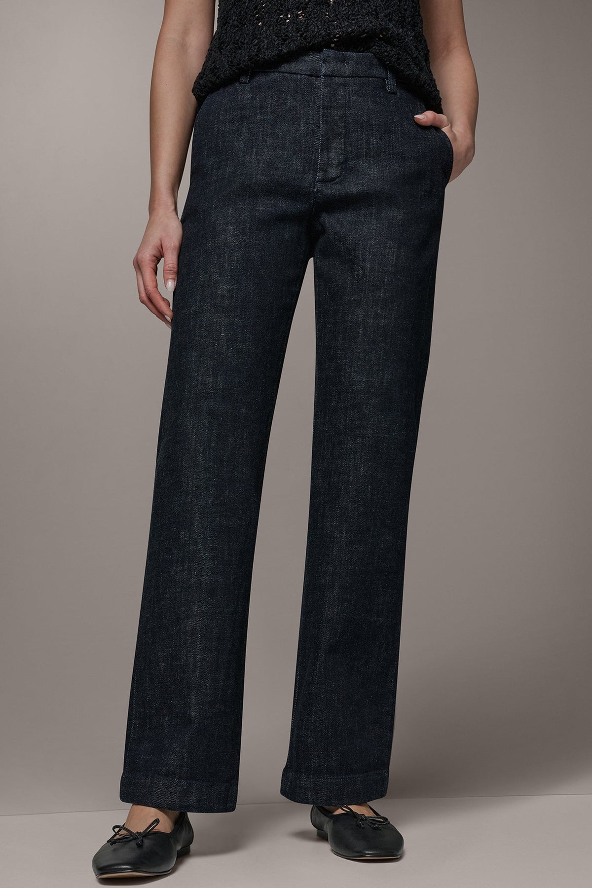 Donna Karan THE DONNA MID-RISE TROUSER JEAN
