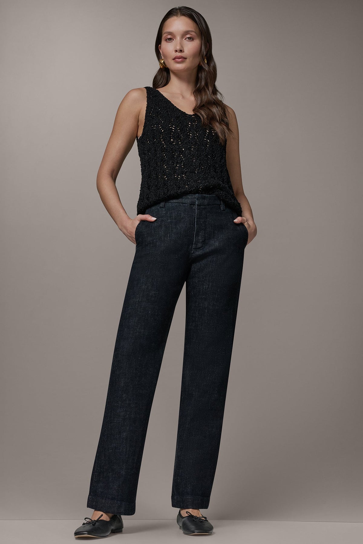 Donna Karan THE DONNA MID-RISE TROUSER JEAN