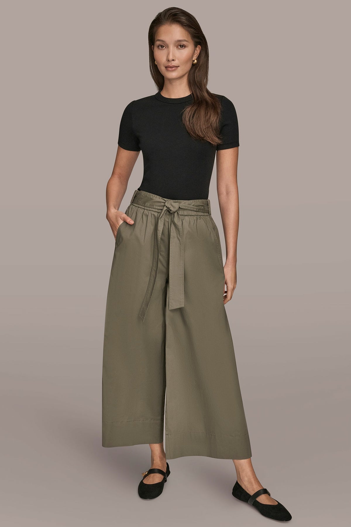 Donna Karan CROPPED MID-RISE PANT