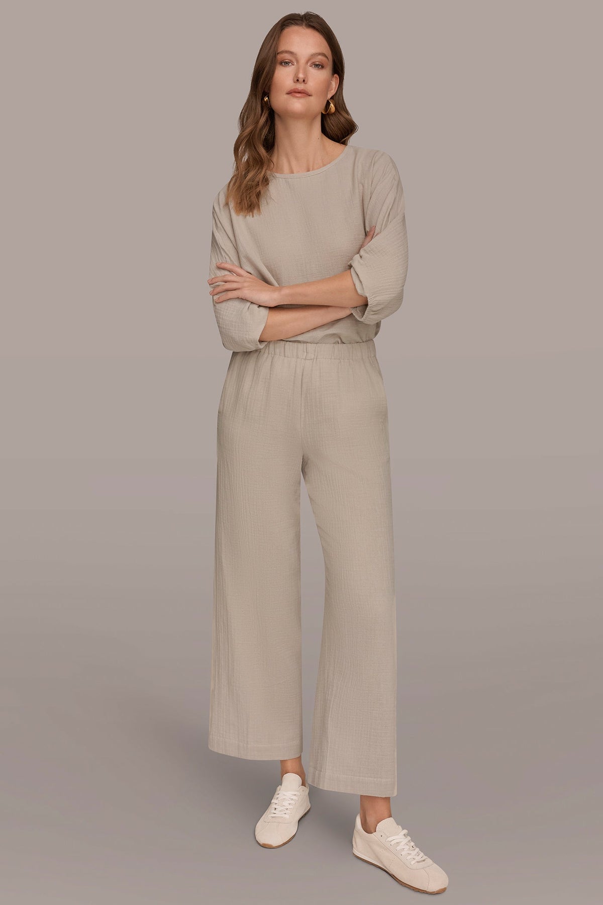 Donna Karan MID-RISE STRAIGHT-LEG PANT