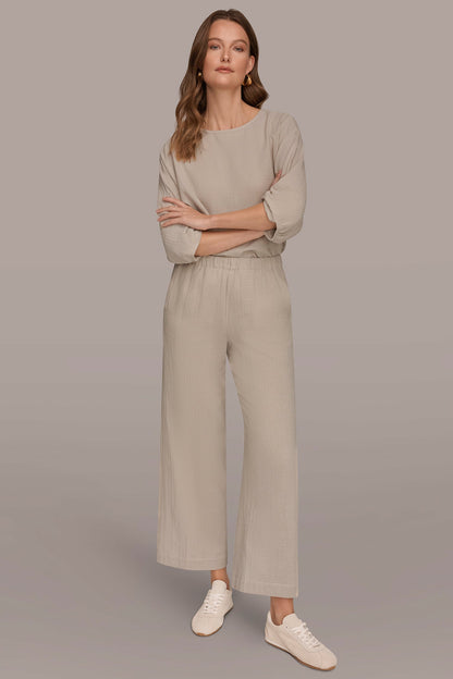 Donna Karan MID-RISE STRAIGHT-LEG PANT