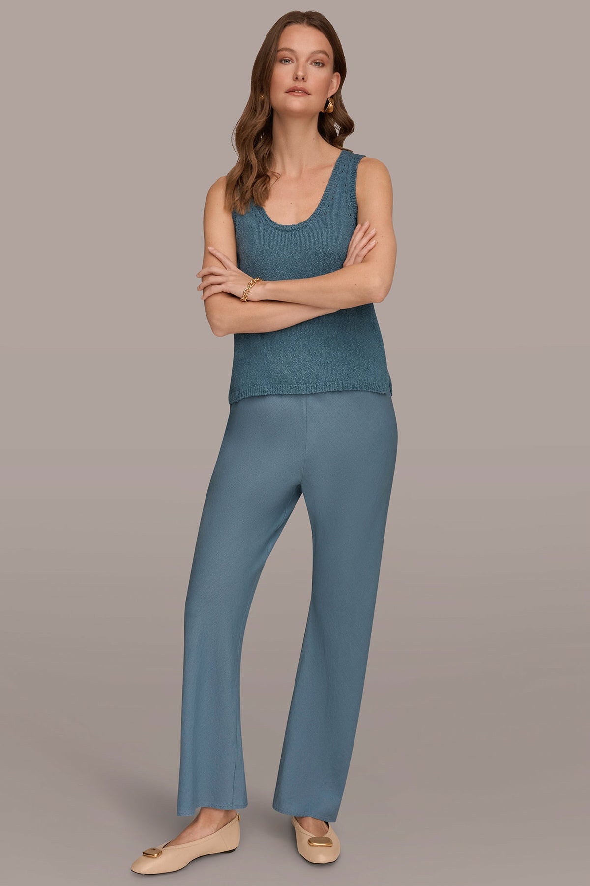Donna Karan MID-RISE RELAXED ANKLE PANT