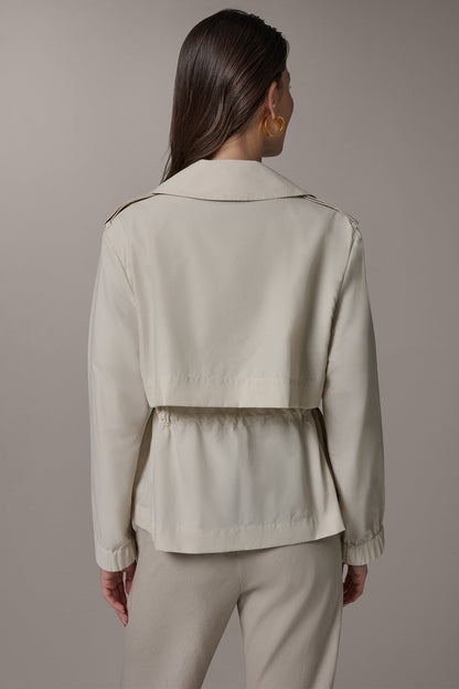 Donna Karan LONG SLEEVE DOUBLE BREASTED TRENCH JACKET