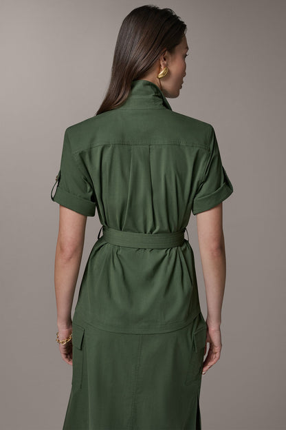 Donna Karan SHORT SLEEVE SAFARI JACKET