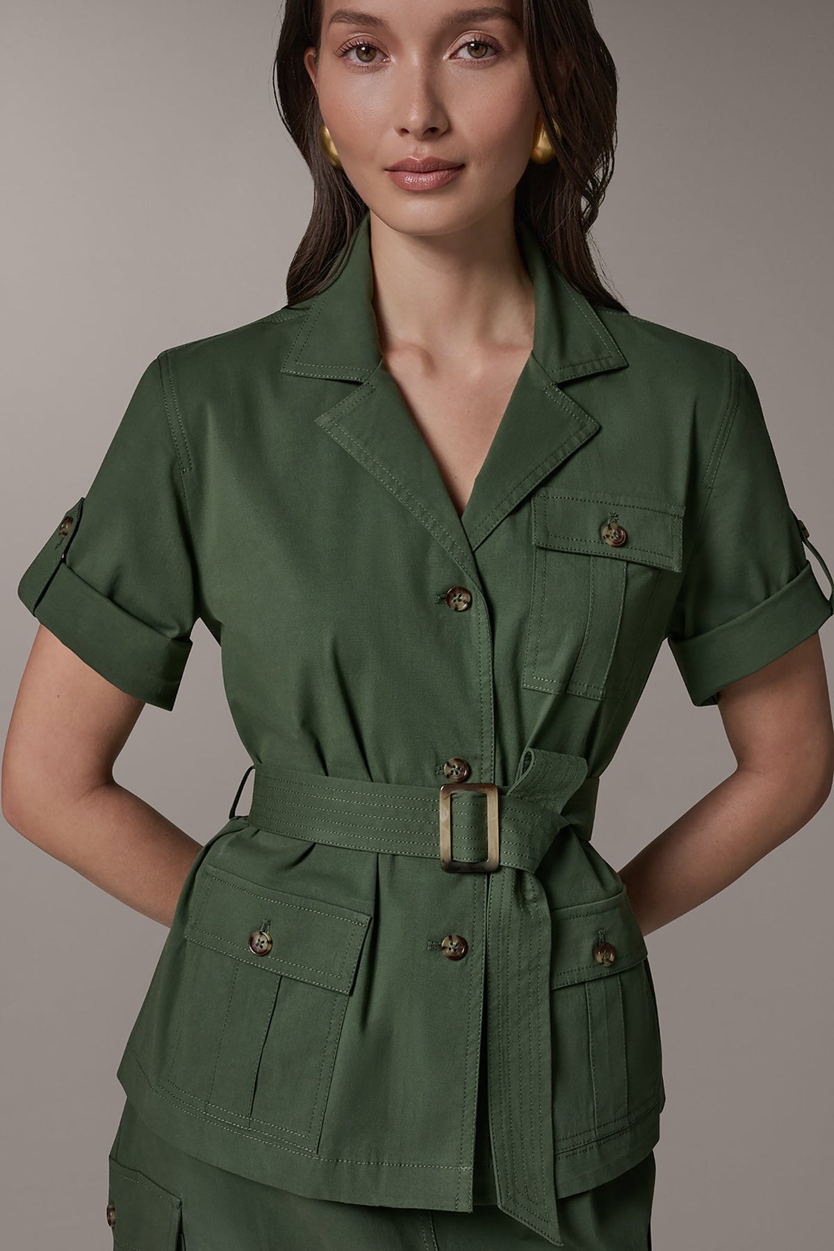 Donna Karan SHORT SLEEVE SAFARI JACKET