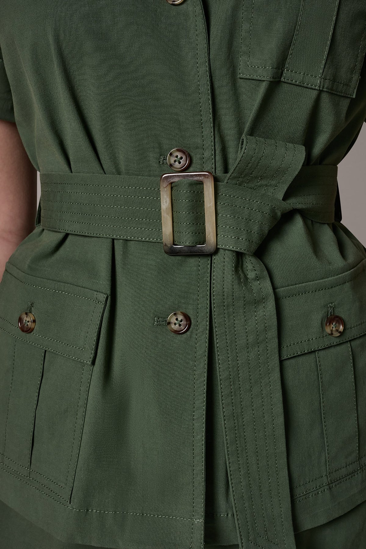 Donna Karan SHORT SLEEVE SAFARI JACKET