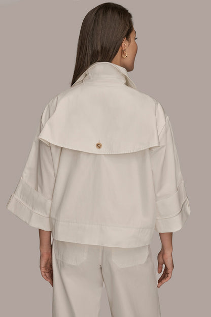Donna Karan 3/4-SLEEVE SWING JACKET