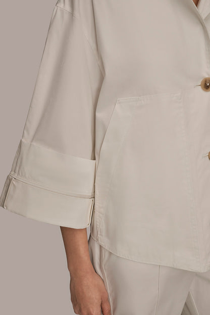 Donna Karan 3/4-SLEEVE SWING JACKET