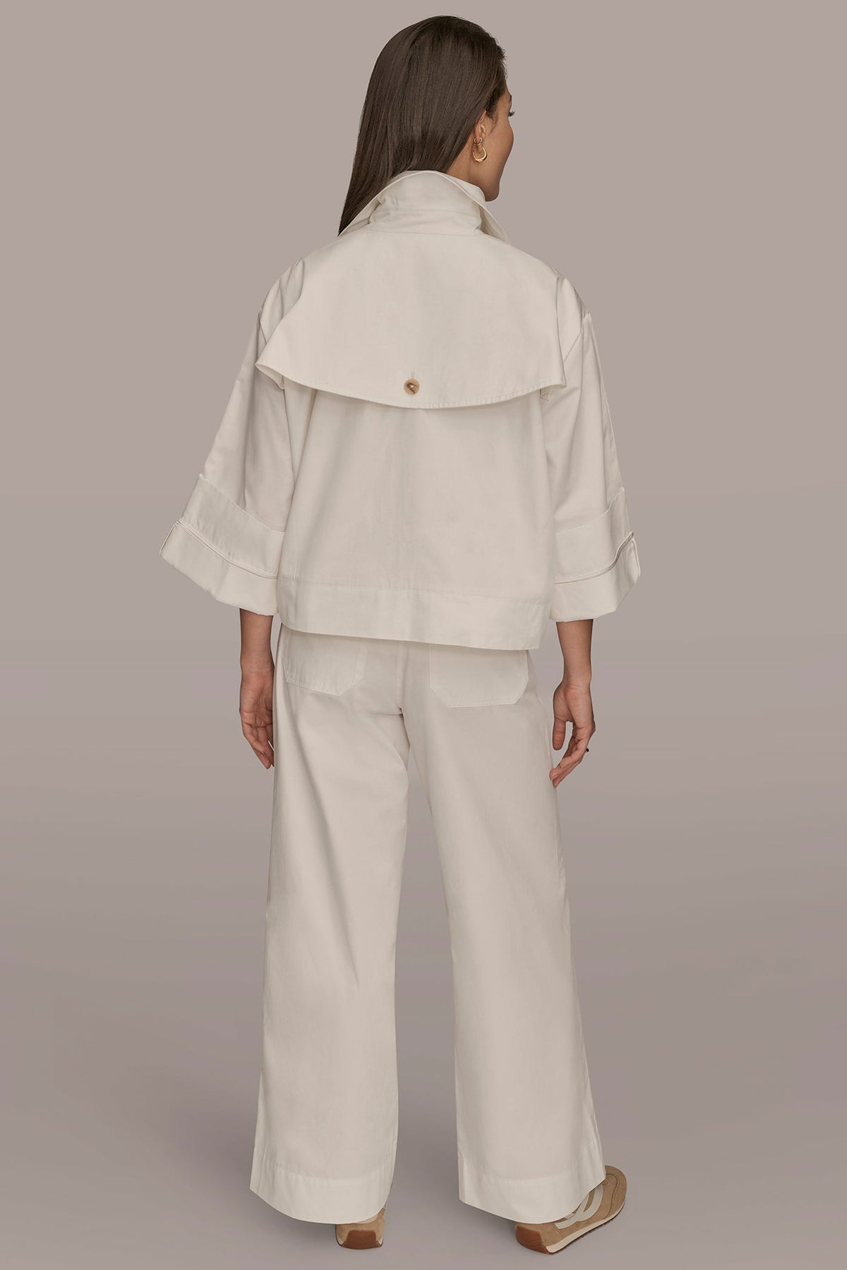 Donna Karan 3/4-SLEEVE SWING JACKET