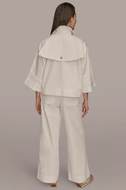 Donna Karan 3/4-SLEEVE SWING JACKET